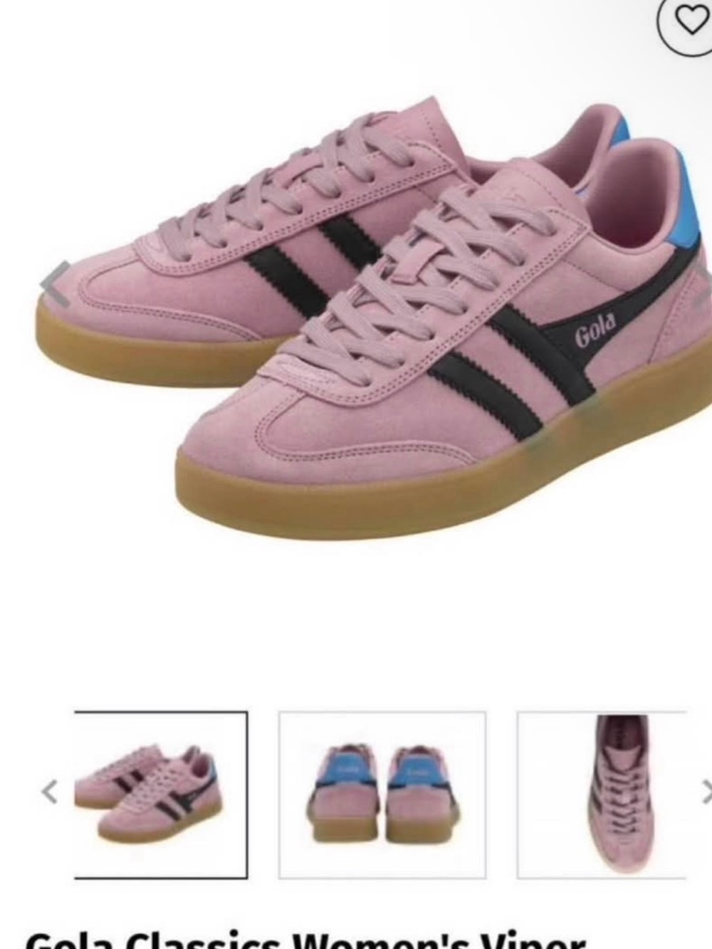 Brand New Pink Gola Sneakers - size 10